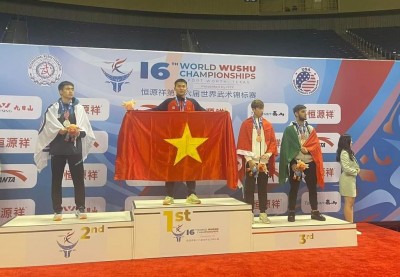 Vận động viên Quảng Nam giành huy chương Vàng Wushu thế giới