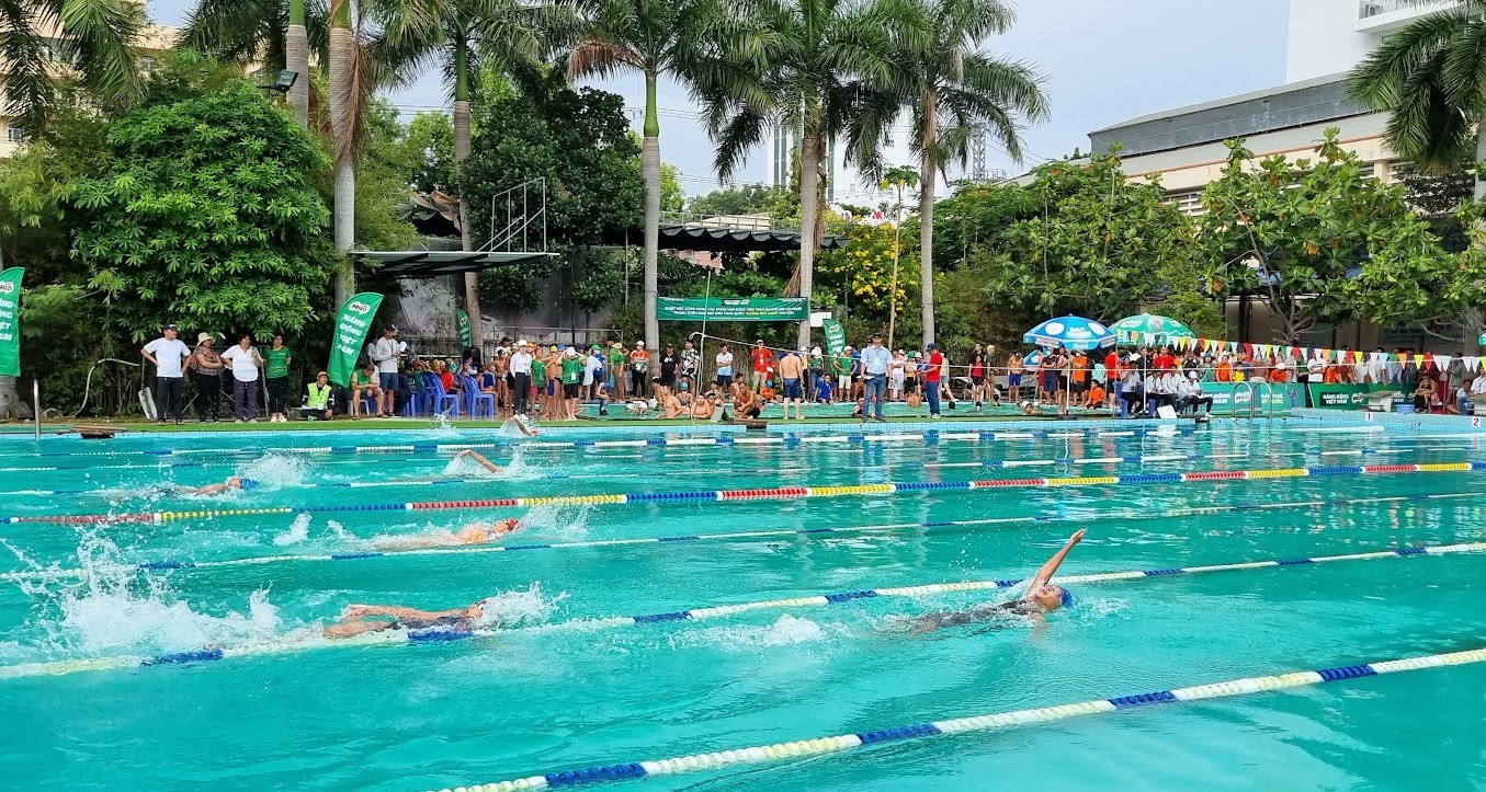Bơi là một trong các môn thi đấu tại Hội khỏe Phù Đổng toàn quốc năm 2024. Ảnh: C.N